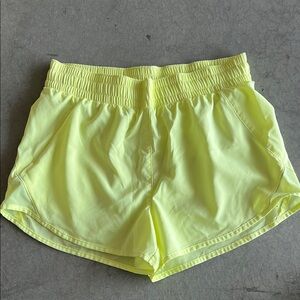 Women's Yellow Athletic Shorts